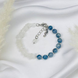 Браслет из Кианита и Лунного камня 16 см +