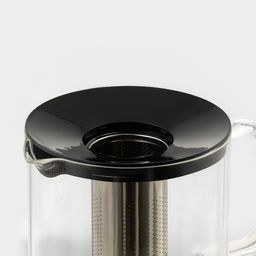 Чайник заварочный Локи, 1.4 л, с металлическим ситом, стекло, чёрный - Simaland фото 4