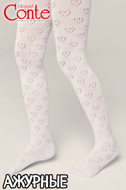 *Цена за 2 шт. Колготки детские MISS 20С-206СП 609 белый - Conte elegant фото 2