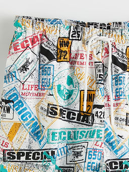 K?sa Boy Desenli Erkek Deniz ?ortu