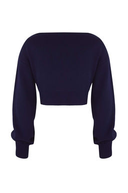 TRENDYOLMILLA Ekru Super Crop Basic Fiyonklu Triko H?rka TWOAW24HI00315 фото 8