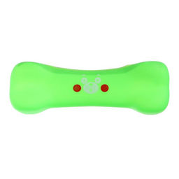 Цена за 12 шт. Пенал школьный Calligrata Кость на молнии, силиконовый, неоновый салатовый  фото 2