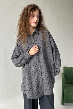 Рубашка женская HUG077/12/Серый, черный