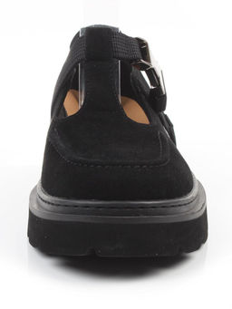 06-DLG06-3 BLACK Туфли женские (натуральная замша)