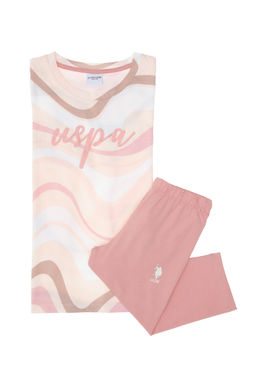 K_z _ocuk Bej Pijama Tak_m_ Sepette S_rpriz _ndirim - U.s. polo assn фото 7