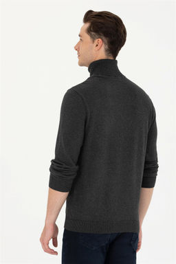 U. S. Polo Assn Мужской базовый свитер антрацитового меланжа - U.s. polo assn фото 5