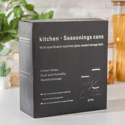 Набор банок для сыпучих продуктов «Эко», 20×10×25 см, на подставке, 3 шт