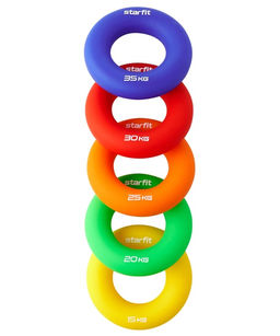 Эспандер кистевой STARFIT ES-404 кольцо, силикогель, d=8,8 см, 35 кг, темно-синий - Jogel фото 4