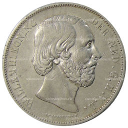 Монета 2 1/2 гульдена 1868 года Нидерланды
