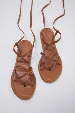 Trendyol Shoes Taba Bilekten Baglamal? Parmak Aras? Kad?n Sandalet TAKSS25SD00021 - Trendyolmilla фото 6
