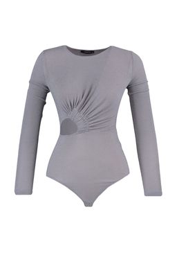 Gri Cut Out/Pencere Detayl? C?tc?tl? Orme Body TPRSS22BD00004 - Trendyolmilla фото 6