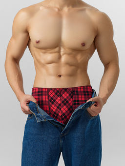 Цена за 2 штуки! Трусы боксеры мужские в клетку - Mark formelle фото 5