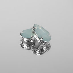 Стразы пришивные «Капля», в цапах, 10×14 мм, 20 шт., белые