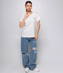 Футболка #КТ9101 (2), голубой, белый