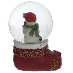 Фигурка декоративная "Дед Мороз/Снеговик" в стекл шаре, L5 W4,5 H7 см, 2в.