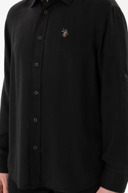 Мужская черная рубашка с длинным рукавом - U.s. polo assn фото 6