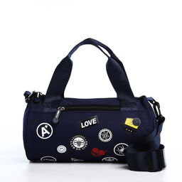 Сумка молодёжная на молнии, цвет синий - Simaland фото 2