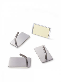 Набор крючков 4шт серый нержавеющая сталь