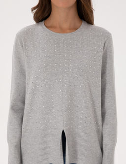 Gri Melanj Regular Fit Kazak - Pierre cardin фото 6