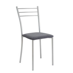 Стул "Хлоя" велюр серый (Ним 40) н.хром