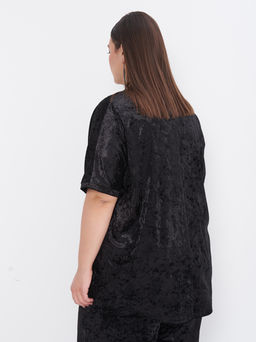 Бархатный костюм KO42911BLK01