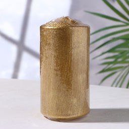 Свеча-цилиндр «Винтаж», 5×10 см, золотая