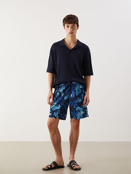 K?sa Boy Desenli Erkek Deniz ?ortu