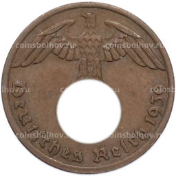 Монета 1 рейхспфенниг 1939 года A Германия