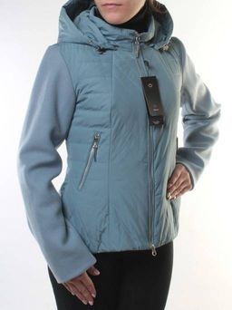 M-7036 GRAY/BLUE Куртка кашемировая женская (100 гр. синтепон)