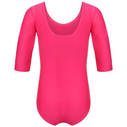 Купальник гимнастический Grace Dance, с рукавом 3/4, р. 40, цвет малина  фото 4