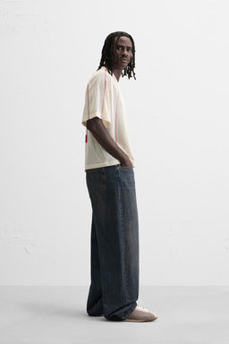 CONTRAST OPEN-WEAVE T-SHIRT - Zara фото 4