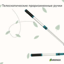 Кусторез, 31−44.5" (79−113 см), телескопический, с металлическими ручками, Greengo