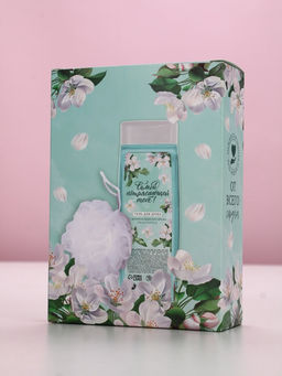 Подарочный набор «Самой потрясающей тебе», гель для душа 250 мл и мочалка для тела, аромат яблока, Чистое счастье