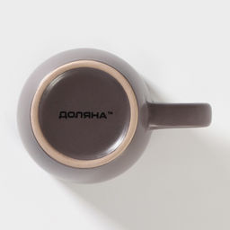 Кружка керамическая Доляна Пастель, 360 мл, цвет коричневый  фото 8