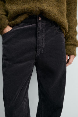 REGULAR FIT CORDUROY TROUSERS - Zara фото 5