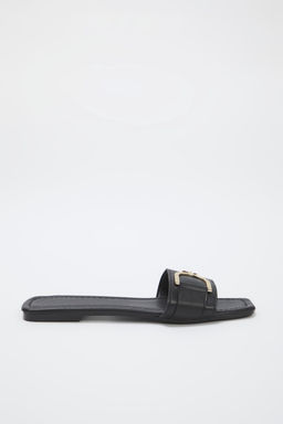 Trendyol Shoes Bej Metal Aksesuar Detayl? Kad?n Terlik TAKSS25TE00015 - Trendyolmilla фото 14