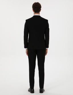 Siyah Ex. Slim Fit Tak_m Elbise