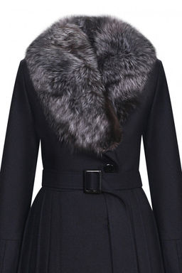 Меховой воротник шаль чернобурка арт.436