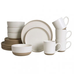 Набор столовый JEWEL Латте 16 предметов (керамика) арт. ПС0007-53