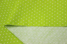 Сатин Белое пшено на лаймовом, СОРТ2, ш.1.60м, хлопок-100%, 110гр/м.кв - Купава фото 4