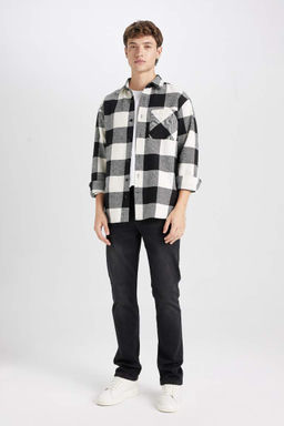 Рубашка Lumberjack с длинным рукавом в клетку стандартного кроя - Defacto фото 2