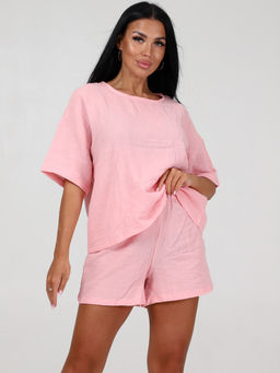 575 ПИЖАМА (шорты) (Розовый)