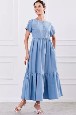 Хлопковое платье с ярусами 100% хлопок