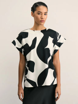 Блузка с абстрактным принтом / Zarina  фото 3