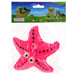 Игрушка для собаки "Морская звезда" 13х12,5см, резиновая, с пищалкой, цвета микс (Китай)