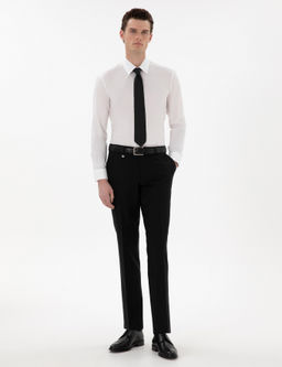 Siyah Slim Fit Kuma_ Pantolon