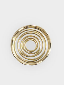 Подставка для яйца, 6 см, сталь, золотистая, Волны, Easter