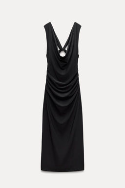 MIDI DRESS WITH KNOT DETAIL ON THE BACK - Zara фото 6