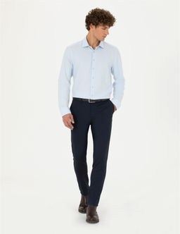 A__k Mavi Slim Fit Uzun Kollu G_mlek - Pierre cardin фото 4
