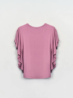 Футболка с воланами из бамбука ZR2605023412-92 / Zarina